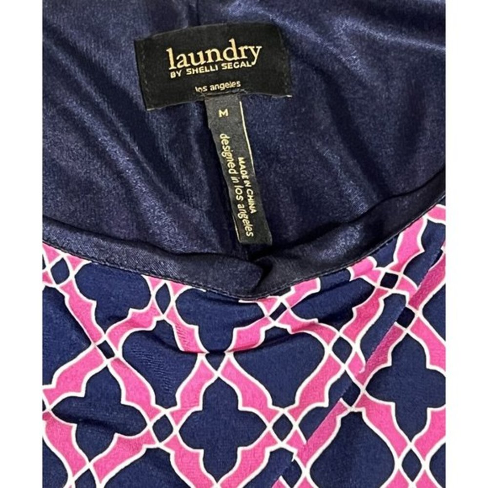 Laundry By Shelli Segal Womens Pink And Navy Dress Sz Medium - Picture 4 of 5